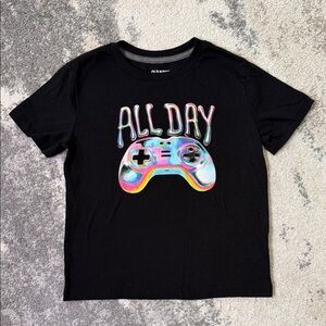 Old Navy Boys Graphic Tee with Colorful Game Controller